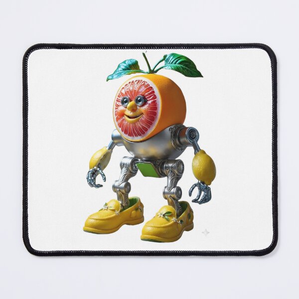 Item preview, Cute Grapefruit Robot Character Art designed and sold by Sem_Bregs.
