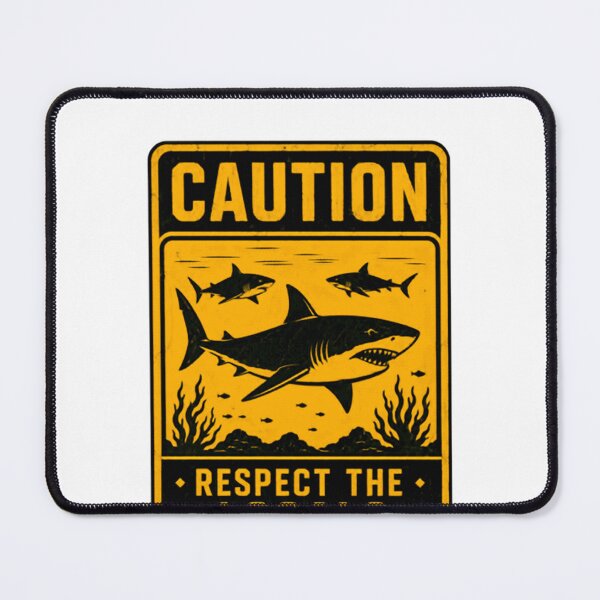 Item preview, Caution Respect The Locals Shark Ocean Marine Wildlife Lover designed and sold by HumansStuck12.