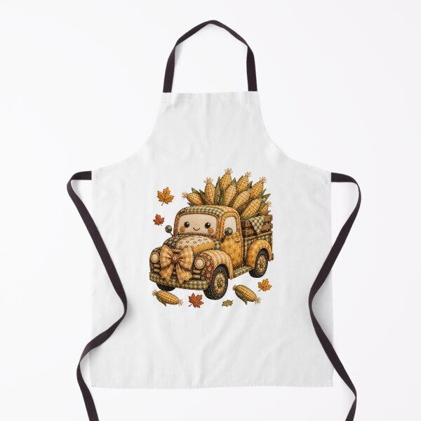 Item preview, Cute Autumn Harvest Corn Vintage Patchwork Truck designed and sold by DecoVibe.