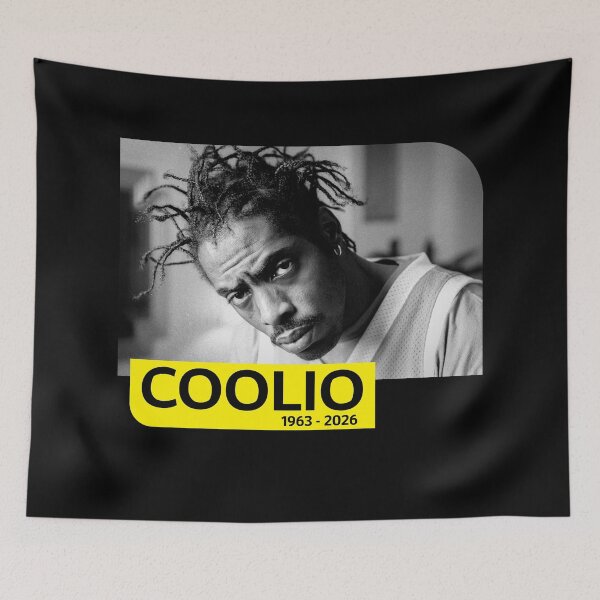 Item preview, Coolio 1963 - 2026 Tribute Portrait designed and sold by Tishirta Store.