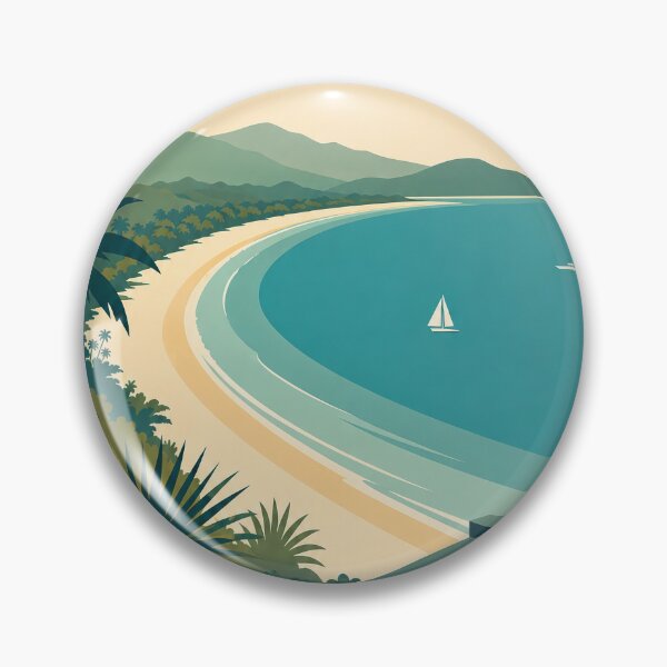 Item preview, Port Douglas Minimalist Travel Poster | Flagstaff Hill Lookout & Four Mile Beach Queensland Australia designed and sold by pod24.