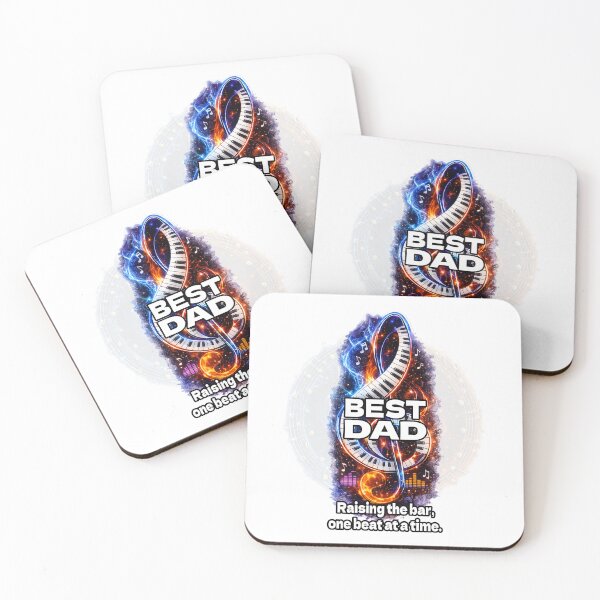 Item preview, Best Dad Music Lover – Piano Treble Clef Fire & Ice | Raising the Bar One Beat at a Time | Father's Day Gift designed and sold by A-T-H.