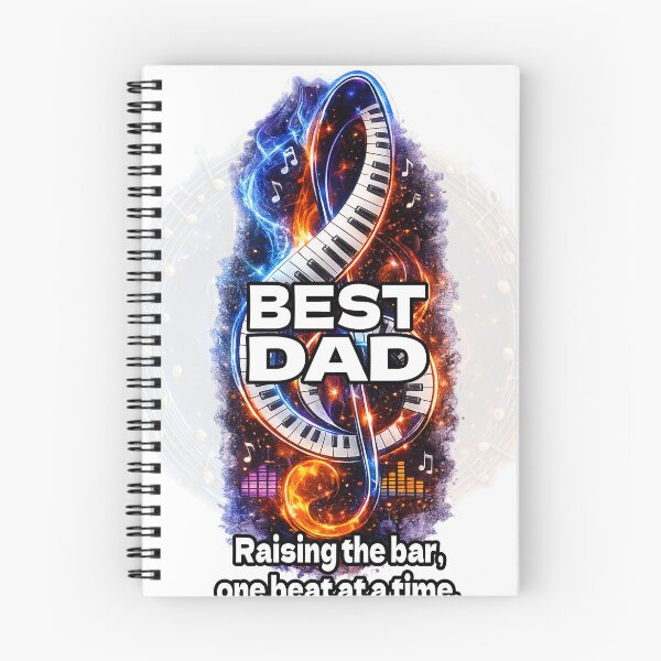 Item preview, Best Dad Music Lover – Piano Treble Clef Fire & Ice | Raising the Bar One Beat at a Time | Father's Day Gift designed and sold by A-T-H.