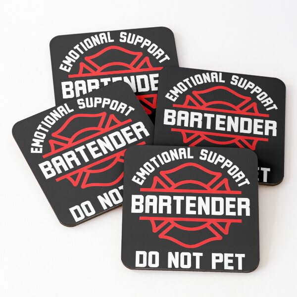 Item preview, Emotional Support Bartender Do Not Pet Bartender Profession Funny Quote designed and sold by Hugosploosh.