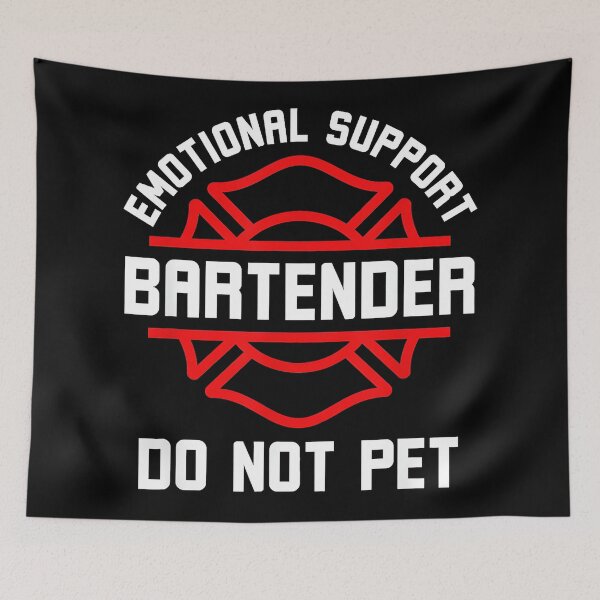 Item preview, Emotional Support Bartender Do Not Pet Bartender Profession Funny Quote designed and sold by Hugosploosh.