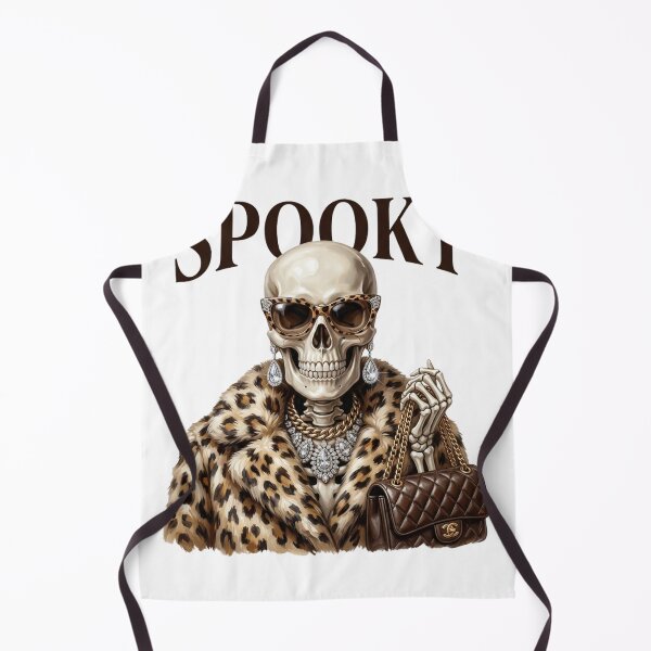 Item preview, Glam Spooky Fashion Skeleton Wearing Leopard Coat And Luxury Handbag designed and sold by raedattia.