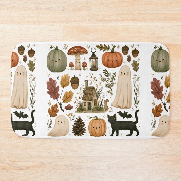 Item preview, Cozy Cottagecore Halloween Friends – Cute Ghosts, Pumpkins & Woodland Animals designed and sold by KAM-KAM-STORE.