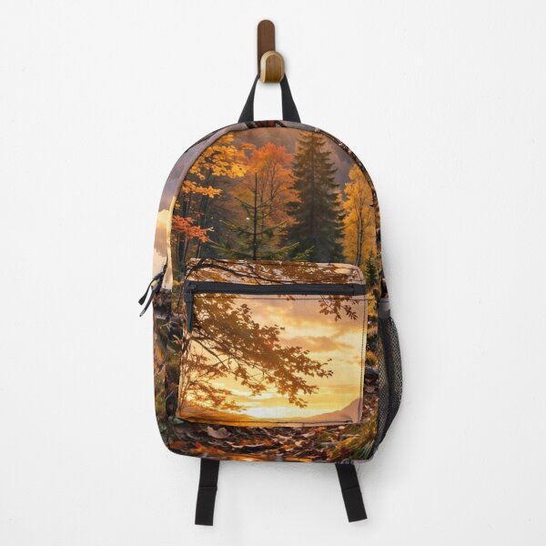 Item preview, Cozy Mountain Cabin at Autumn Sunset designed and sold by Lifeguy's Art-Pics.