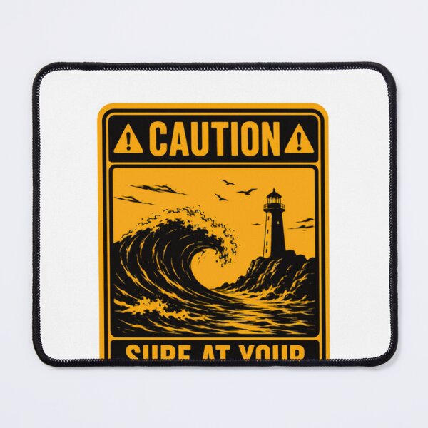 Item preview, Caution Surf At Your Own Risk Surfing Ocean Warning designed and sold by HumansStuck12.