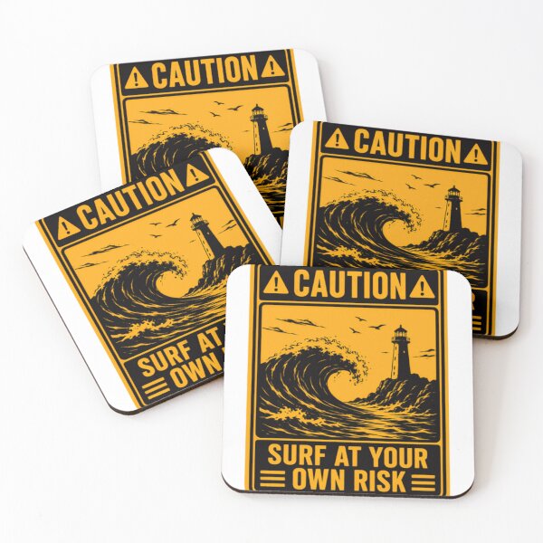 Item preview, Caution Surf At Your Own Risk Surfing Ocean Warning designed and sold by HumansStuck12.