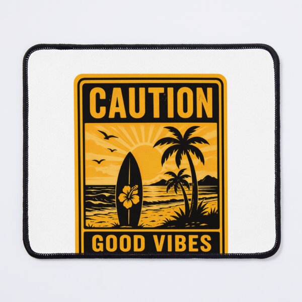 Item preview, Caution Good Vibes Only Summer Beach Surfer Vacation Enthusiast designed and sold by HumansStuck12.