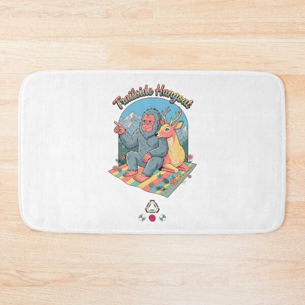 Item preview, Trailside Hangout: Bigfoot and Deer Picnic Tee designed and sold by Whimsy Trail Co.