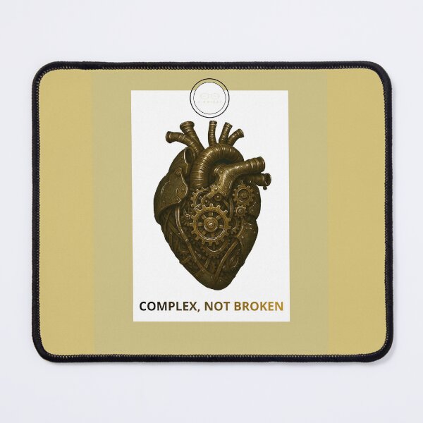 Item preview, Complex Not Broken T-Shirt – Minimalist Mechanical Heart Design, Strong Mindset Streetwear designed and sold by NIEWIDAC.studio.