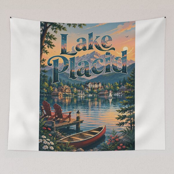 Item preview, Lake Placid Adirondack Mountains New York Waterfront Escape designed and sold by Places On Earth.