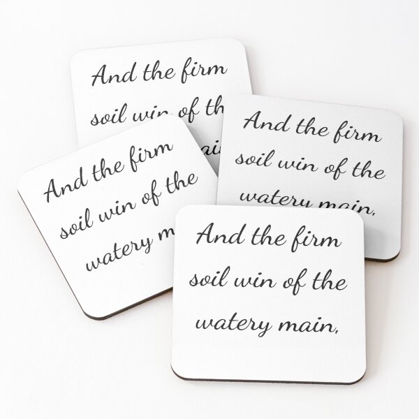 Item preview, “And the firm soil win of the watery main,” - handwriting black designed and sold by ariksworld.