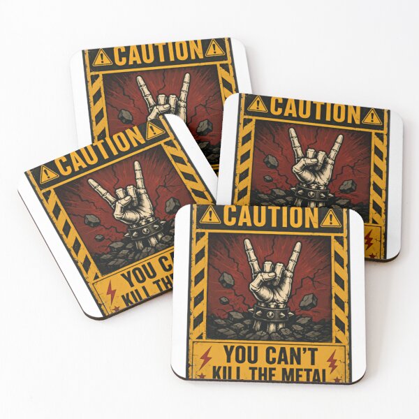 Item preview, Caution You Can't Kill The Metal Metalhead Rock Music Fan designed and sold by HumansStuck12.
