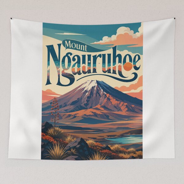 Item preview, Mount Ngauruhoe Tongariro National Park New Zealand Volcanic Peak designed and sold by Places On Earth.