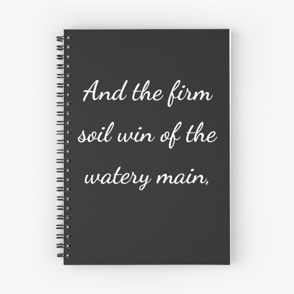 Item preview, “And the firm soil win of the watery main,” - handwriting white designed and sold by ariksworld.