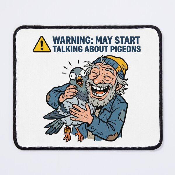 Item preview, Warning May Start Talking About Pigeons - Funny Pigeon Fancier Illustration designed and sold by Sekla-Studio.