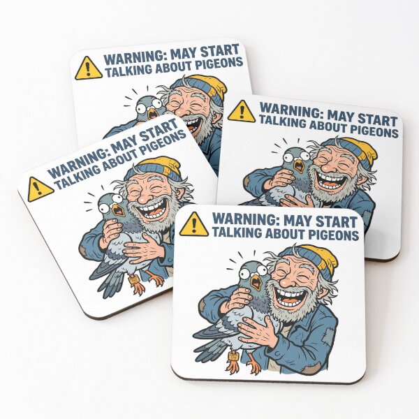 Item preview, Warning May Start Talking About Pigeons - Funny Pigeon Fancier Illustration designed and sold by Sekla-Studio.