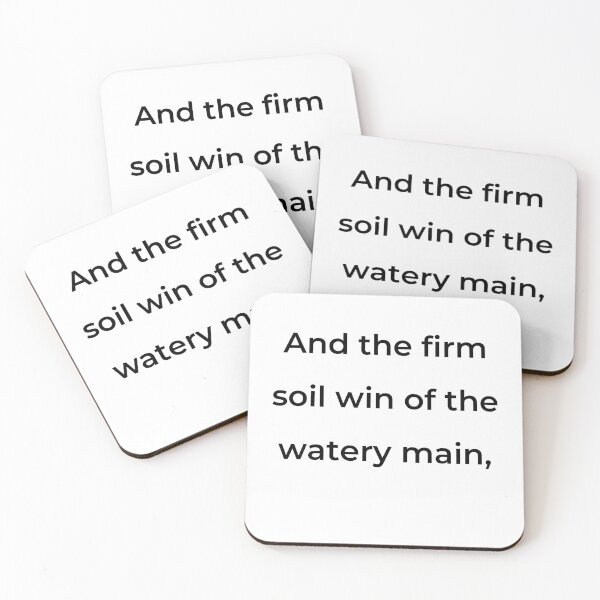 Item preview, “And the firm soil win of the watery main,” - print black designed and sold by ariksworld.