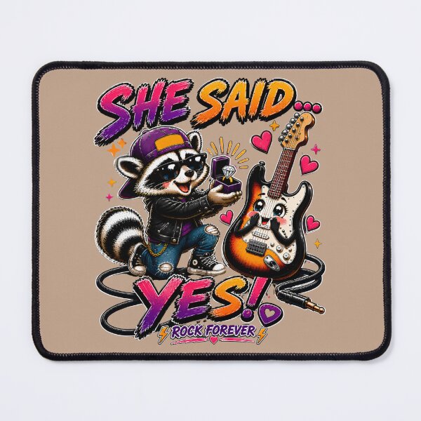 Item preview, Funny Engagement Gift Rock Raccoon Design designed and sold by OMdesign10.