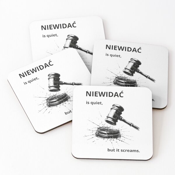 Item preview, NIEWIDAĆ is Quiet But It Screams - Emotional Minimalist Quote designed and sold by NIEWIDAC.studio.