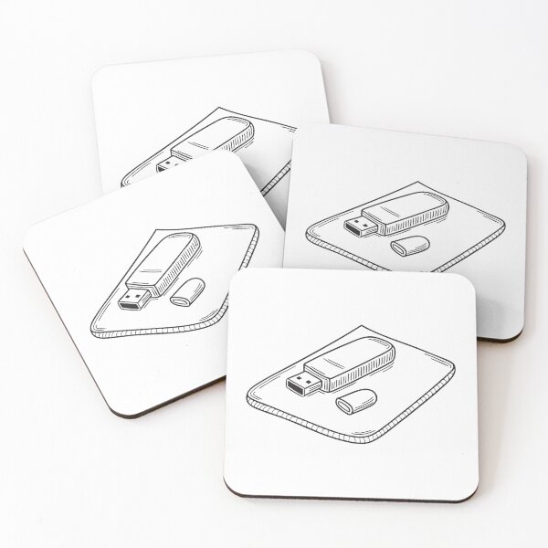 Item preview, A USB drive close to a mouse pad on the desktop designed and sold by rasagamastore.