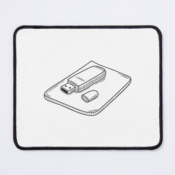 Item preview, A USB drive close to a mouse pad on the desktop designed and sold by rasagamastore.
