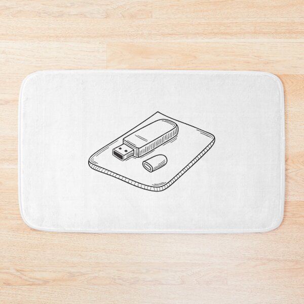 Item preview, A USB drive close to a mouse pad on the desktop designed and sold by rasagamastore.