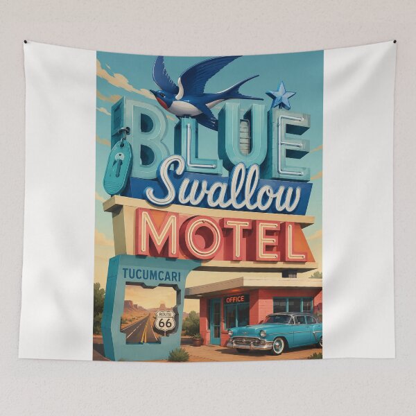 Item preview, Blue Swallow Motel Tucumcari New Mexico Route 66 Landmark designed and sold by Places On Earth.