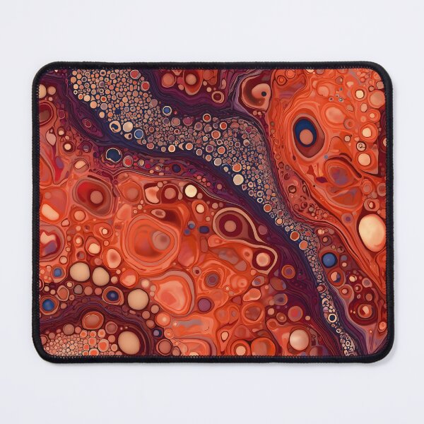 Item preview, Volcanic Lava Crimson Coral Fluid Cell Abstract Pattern designed and sold by GrinGalore.