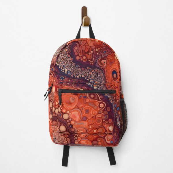 Item preview, Volcanic Lava Crimson Coral Fluid Cell Abstract Pattern designed and sold by GrinGalore.