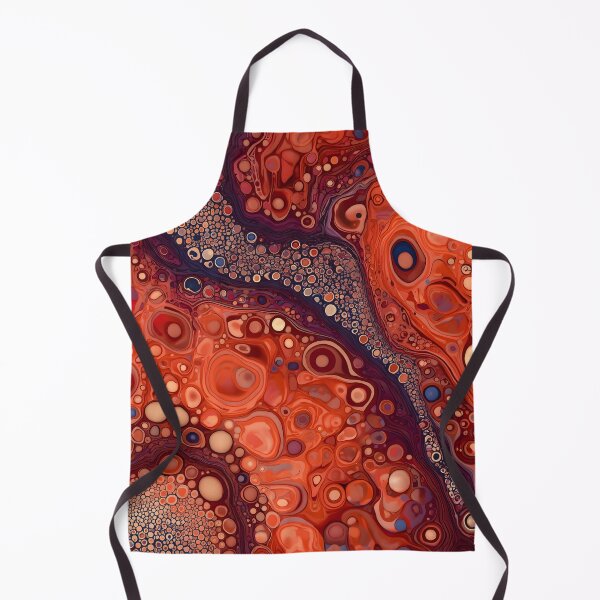 Item preview, Volcanic Lava Crimson Coral Fluid Cell Abstract Pattern designed and sold by GrinGalore.