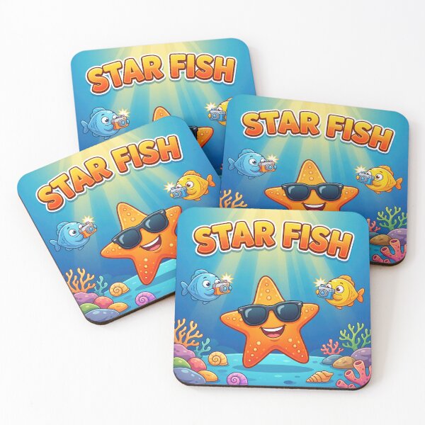 Item preview, Star Fish – Funny Celebrity Starfish with Paparazzi Ocean Cartoon designed and sold by WordPlayStudio.