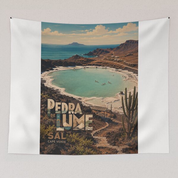 Item preview, Pedra de Lume Sal Cape Verde Salt Crater Lagoon designed and sold by Places On Earth.