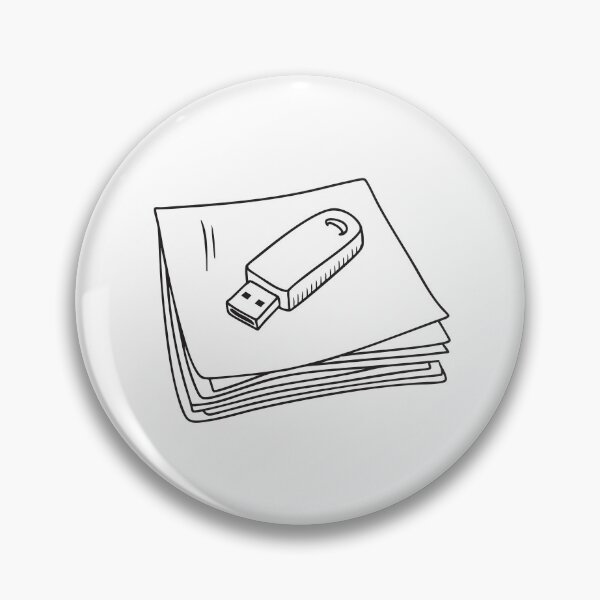 Artikelvorschau, Ein Ordner mit der Aufschrift „Dokumente“ und einem USB-Stick darauf. entworfen und verkauft von rasagamastore.