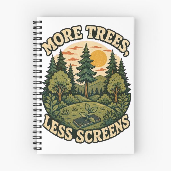Item preview, More Trees, Less Screens - Vintage Forest designed and sold by Wonder-Ink-Lab.