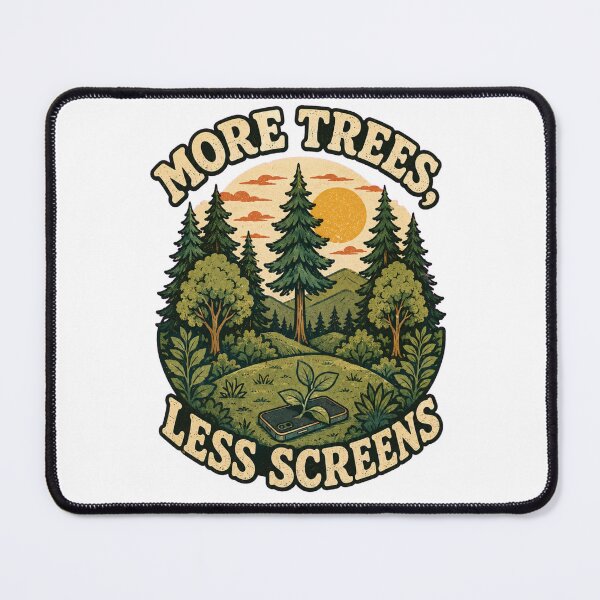 Item preview, More Trees, Less Screens - Vintage Forest designed and sold by Wonder-Ink-Lab.