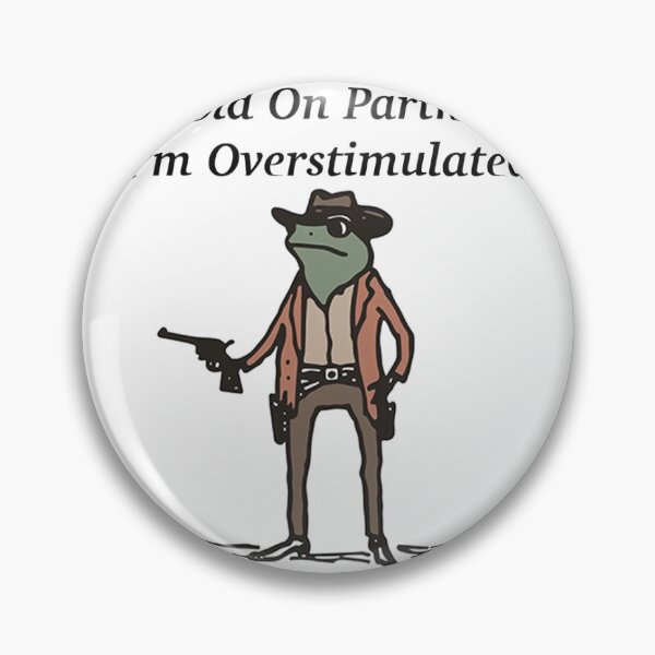 Item preview, Hold On I'm Overstimulated Frog Meme Mug designed and sold by mugslingersuk.