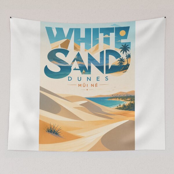 Item preview, White Sand Dunes Mũi Né Bình Thuận Vietnam Coast designed and sold by Places On Earth.