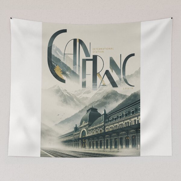 Item preview, Canfranc International Railway Station Aragón Spanish Pyrenees designed and sold by Places On Earth.