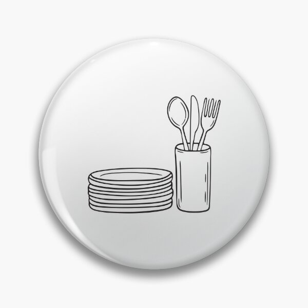 Item preview, Clean plates stacked next to a utensil holder designed and sold by rasagamastore.