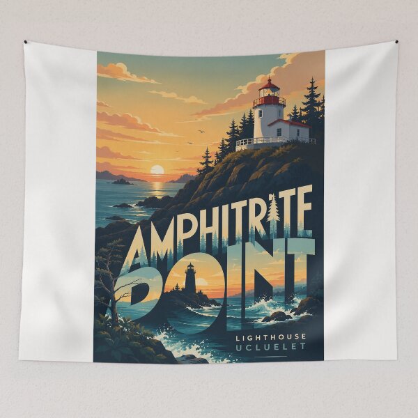 Item preview, Amphitrite Point Lighthouse Ucluelet Vancouver Island British Columbia designed and sold by Places On Earth.