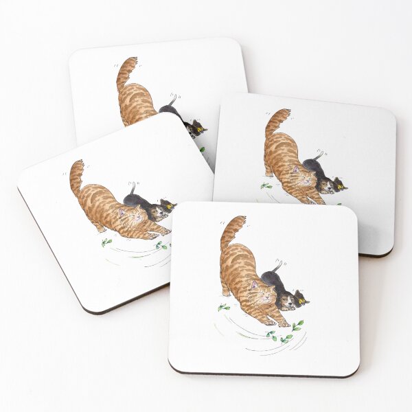 Item preview, Flow Cute Calico Cat Blooming Botanical Flowers Design designed and sold by sketchcadete.