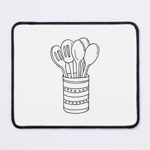 Item preview, A container of wooden spoons resting on the counter designed and sold by rasagamastore.