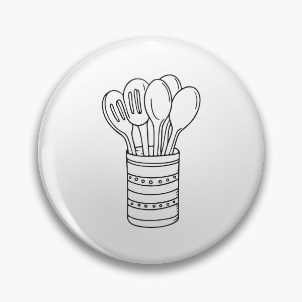 Item preview, A container of wooden spoons resting on the counter designed and sold by rasagamastore.