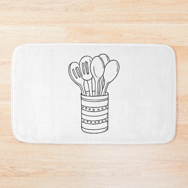 Item preview, A container of wooden spoons resting on the counter designed and sold by rasagamastore.