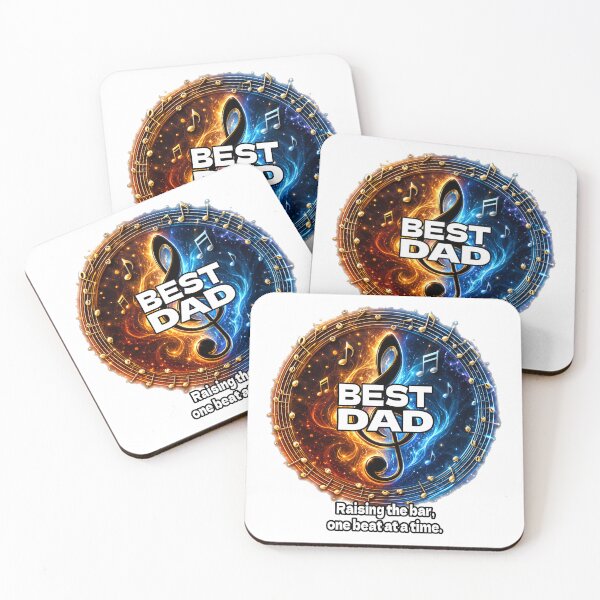 Item preview, Best Dad Music Lover – Piano Treble Clef Fire & Ice | Raising the Bar One Beat at a Time | Father's Day Gift designed and sold by A-T-H.