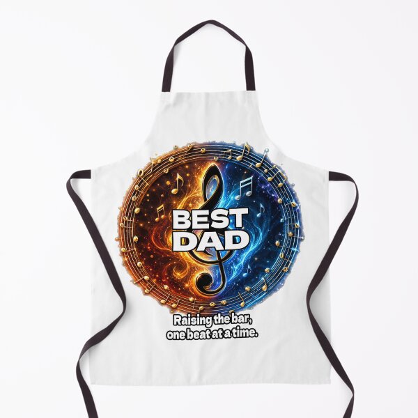 Item preview, Best Dad Music Lover – Piano Treble Clef Fire & Ice | Raising the Bar One Beat at a Time | Father's Day Gift designed and sold by A-T-H.